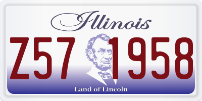 IL license plate Z571958