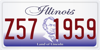 IL license plate Z571959