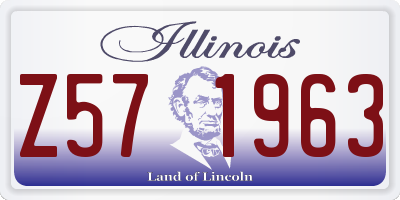 IL license plate Z571963