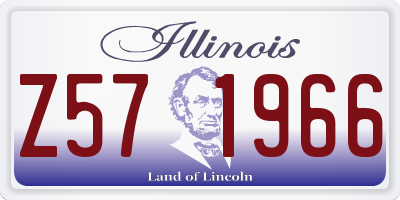IL license plate Z571966