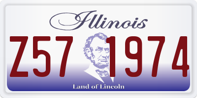 IL license plate Z571974
