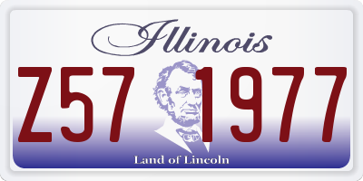 IL license plate Z571977