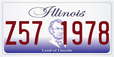 IL license plate Z571978