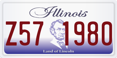 IL license plate Z571980