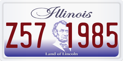 IL license plate Z571985