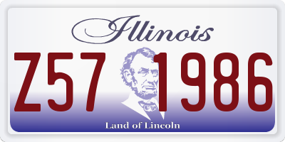 IL license plate Z571986