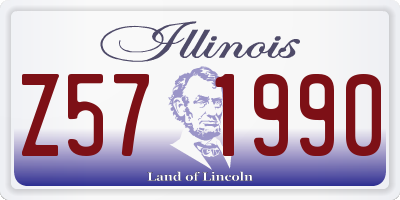 IL license plate Z571990