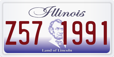 IL license plate Z571991