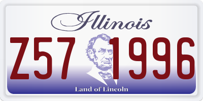 IL license plate Z571996