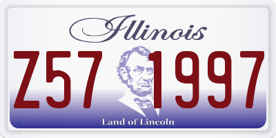 IL license plate Z571997