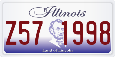 IL license plate Z571998