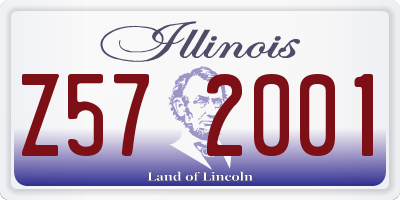IL license plate Z572001
