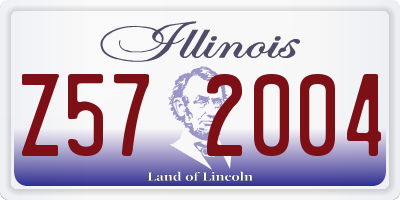IL license plate Z572004
