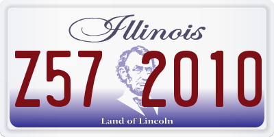 IL license plate Z572010
