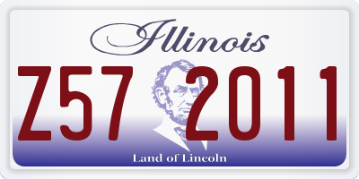 IL license plate Z572011