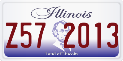 IL license plate Z572013