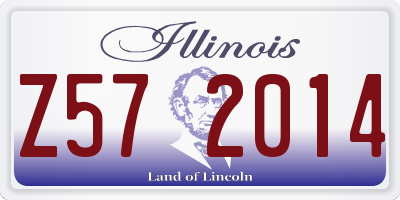 IL license plate Z572014