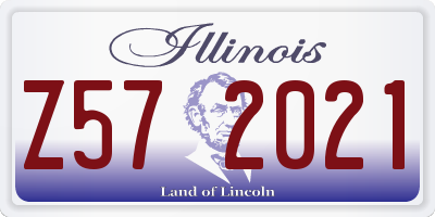 IL license plate Z572021