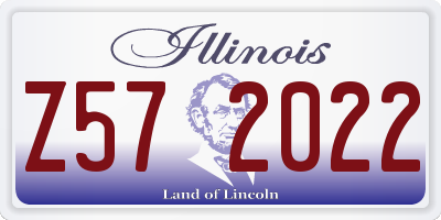 IL license plate Z572022