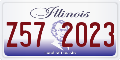 IL license plate Z572023