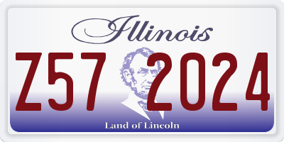 IL license plate Z572024