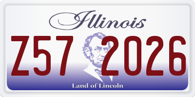 IL license plate Z572026