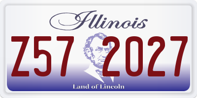 IL license plate Z572027
