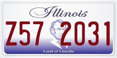IL license plate Z572031