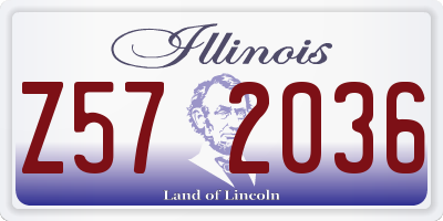 IL license plate Z572036