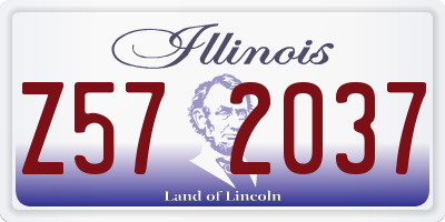 IL license plate Z572037