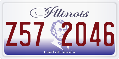 IL license plate Z572046