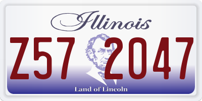 IL license plate Z572047