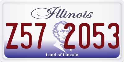 IL license plate Z572053