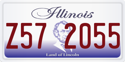 IL license plate Z572055