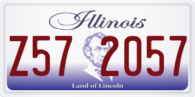 IL license plate Z572057