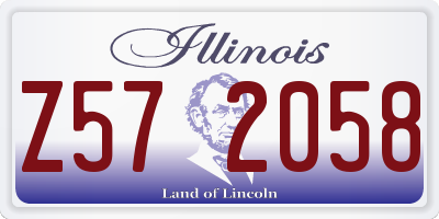 IL license plate Z572058