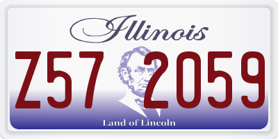 IL license plate Z572059