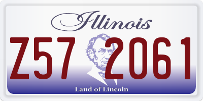 IL license plate Z572061