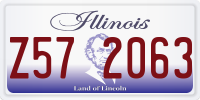 IL license plate Z572063