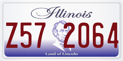 IL license plate Z572064