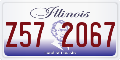 IL license plate Z572067