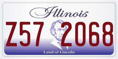 IL license plate Z572068