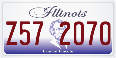 IL license plate Z572070