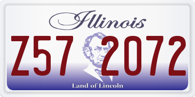 IL license plate Z572072