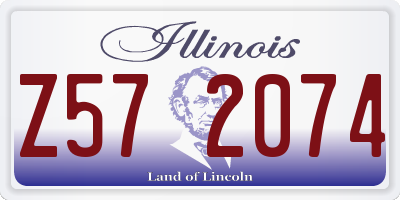 IL license plate Z572074