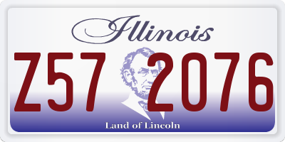 IL license plate Z572076