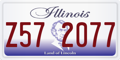 IL license plate Z572077