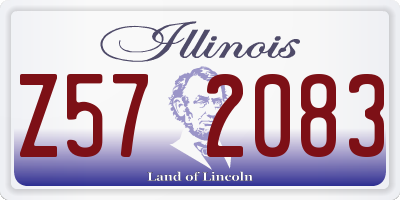 IL license plate Z572083
