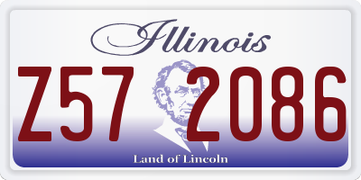IL license plate Z572086