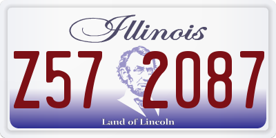 IL license plate Z572087